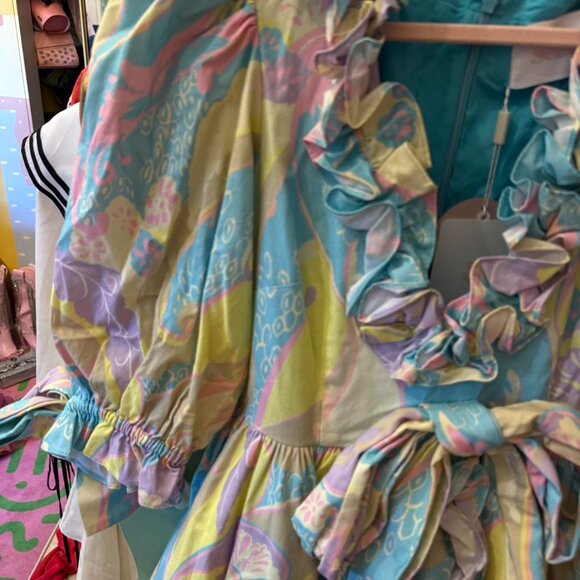 Selkie The Marie Dress a funky, multi-coloured, mini dress retro sz small - Picture 3 of 8